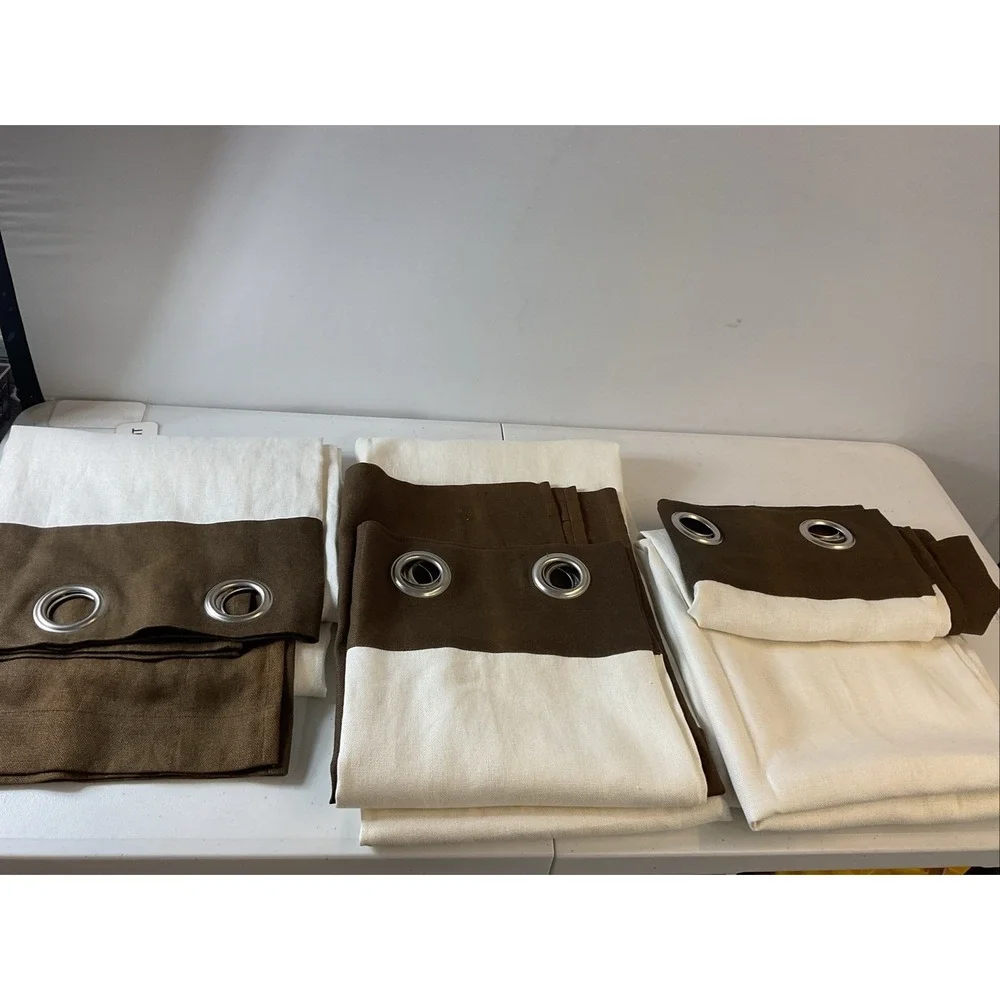 West Elm 100% linen Curtains 48 x 108